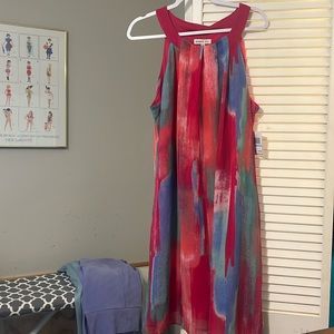 Women dress ,new with tag,color pink /teal .
